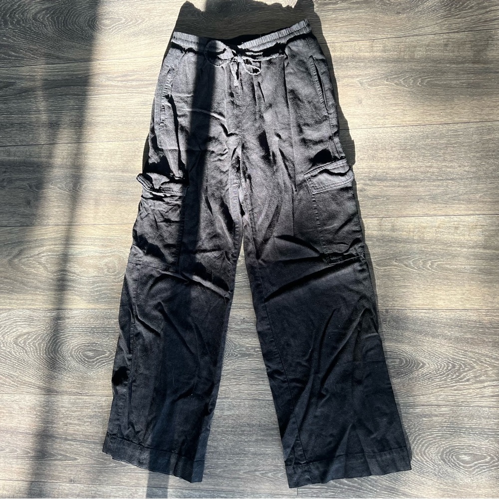 Grey Bandit Black Linen wide leg pants